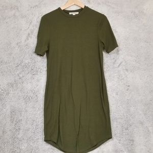 Olive Green Jersey Tshirt Dress